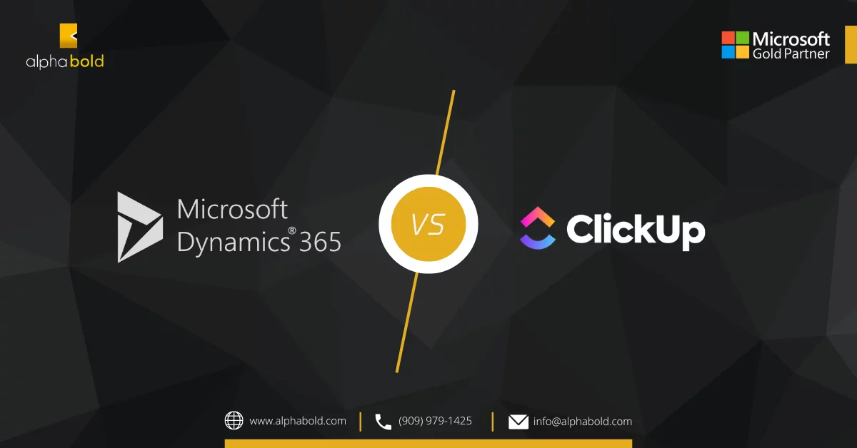 This image shows the Dynamics 365 Sales vs. ClickUp