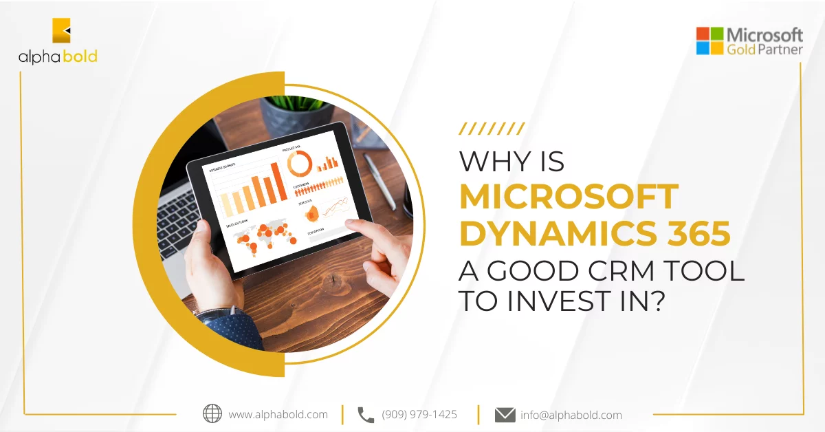 Infographic show the Microsoft Dynamics 365 a good CRM tool