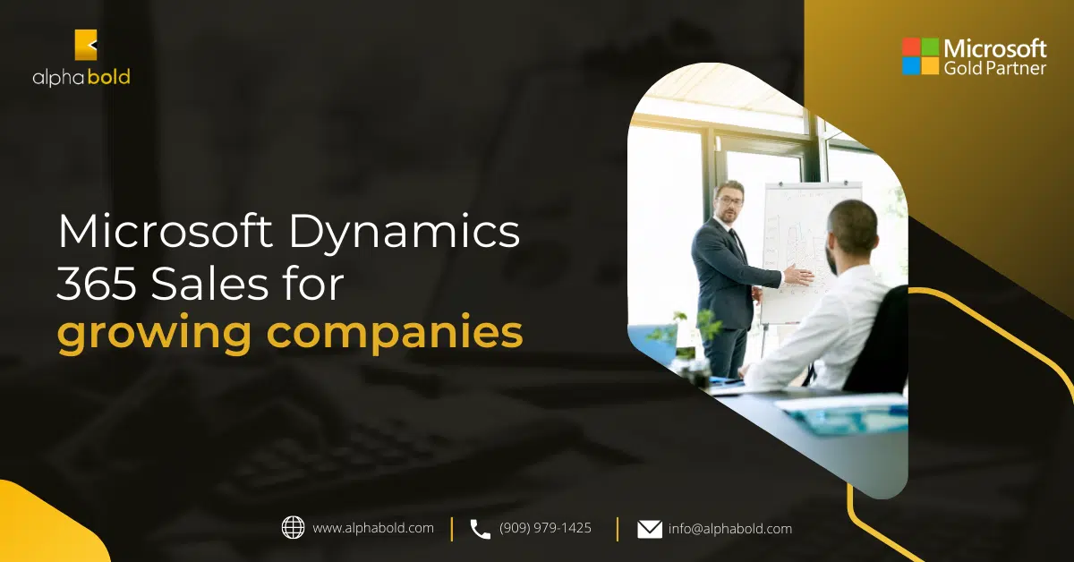 This image shows Microsoft Dynamics 365 Sales for growing companies