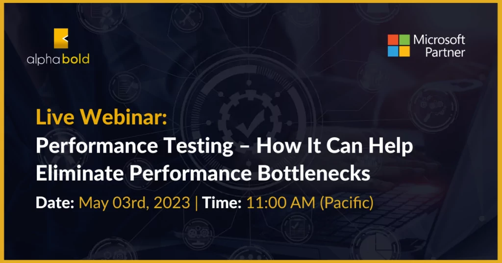 Infographic shows the performance testing webinar