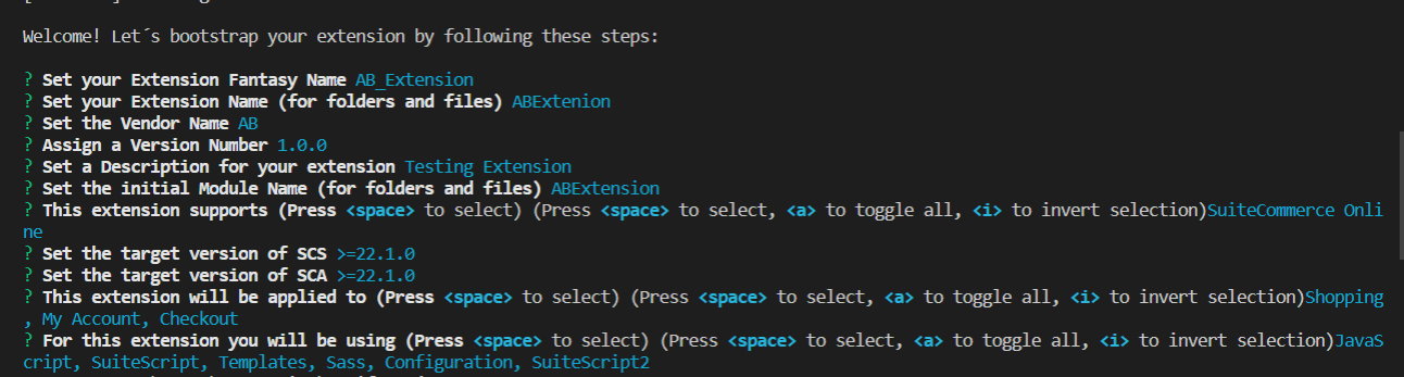 Create Extension 