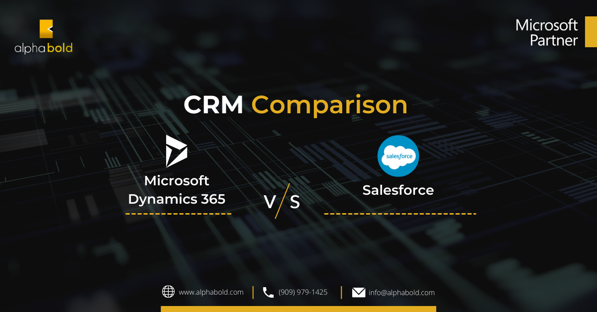 CRM Comparison – Microsoft Dynamics 365 vs Salesforce