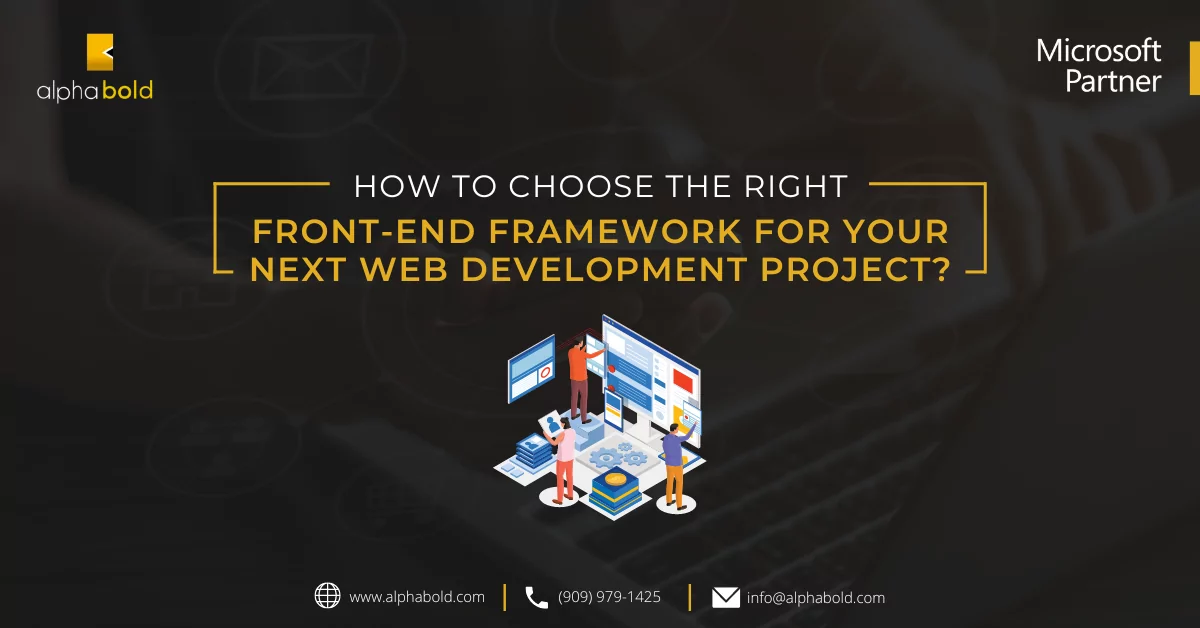 This image shows the Choose the Right Front-End Framework