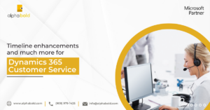 This image shows the timeline in Dynamics 365 Customer Service