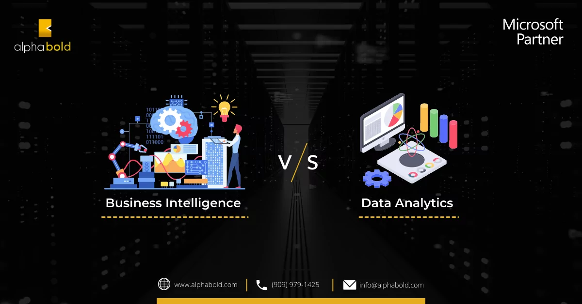 this image shows Business Intelligence vs. Data Analytics