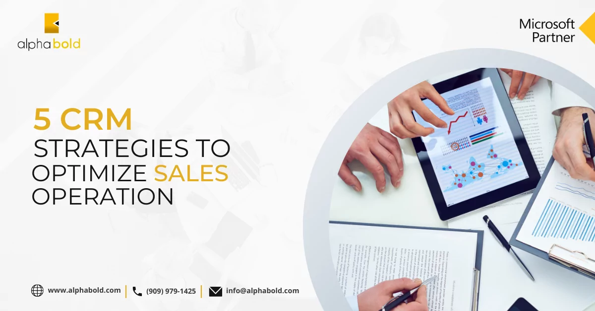 Infographic show the CRM strategies to optimize sales operation