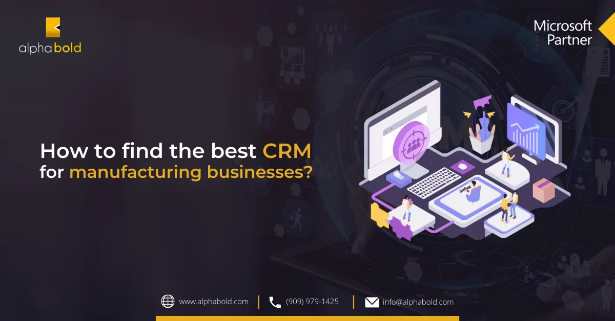 Infographic show the CRM for Manufacturing