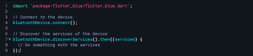 discoverServices method