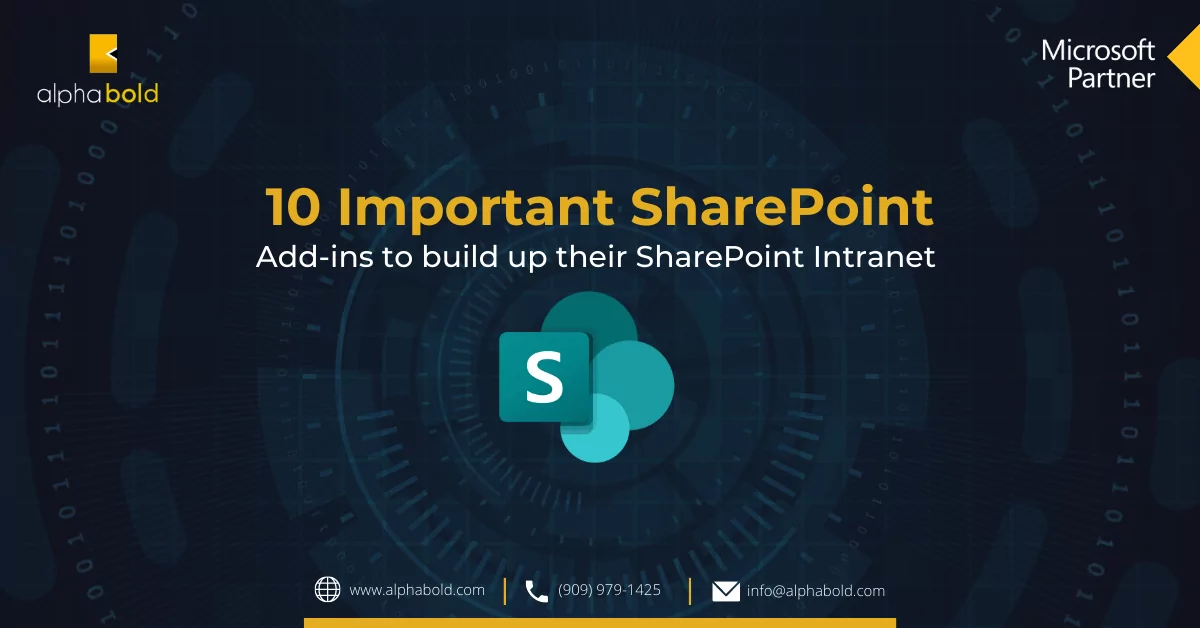 10 Important SharePoint Add-ins to Build up their SharePoint Intranet