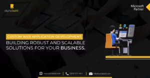 Infographic show the Web Development for Scalable Business Solutions