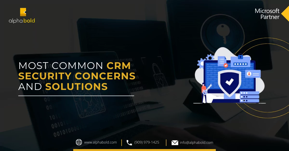This image shows CRM Security Concerns and Solutions