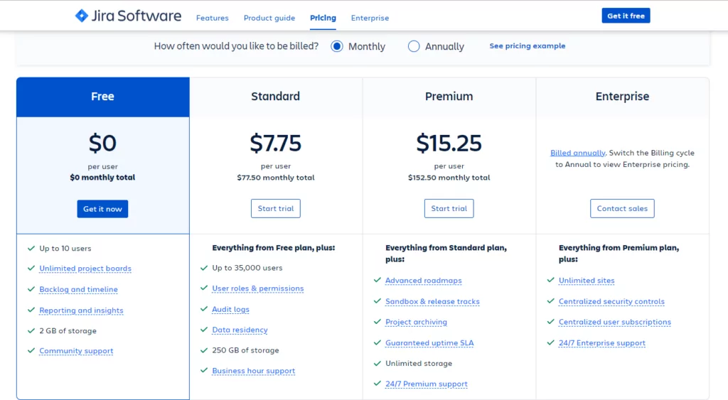 Jira pricing