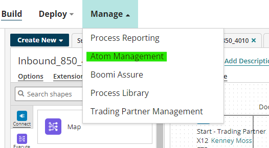 atom management - REST API By Importing A Boomi Process