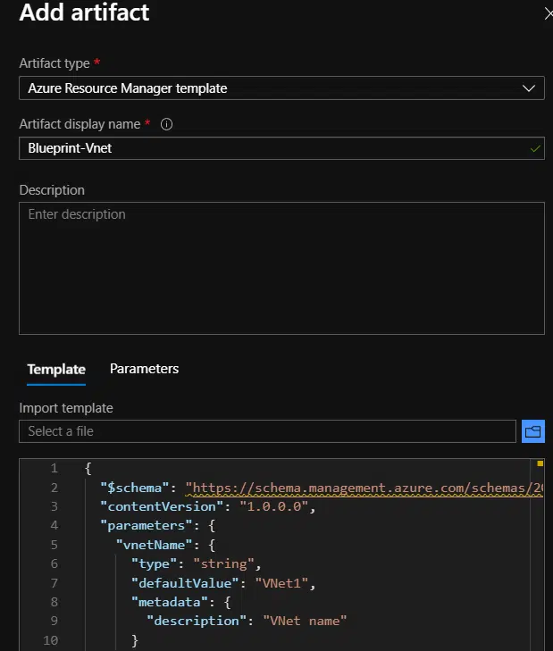 Infographic that shows how save the Azure blueprint as a draft.