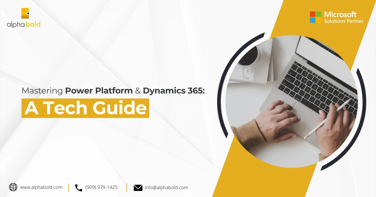 Infographic that shows the Mastering Power Platform & Dynamics 365: A Tech Guide