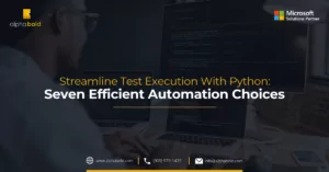 Infographic that shows the test execution with python 7 efficient automation choices