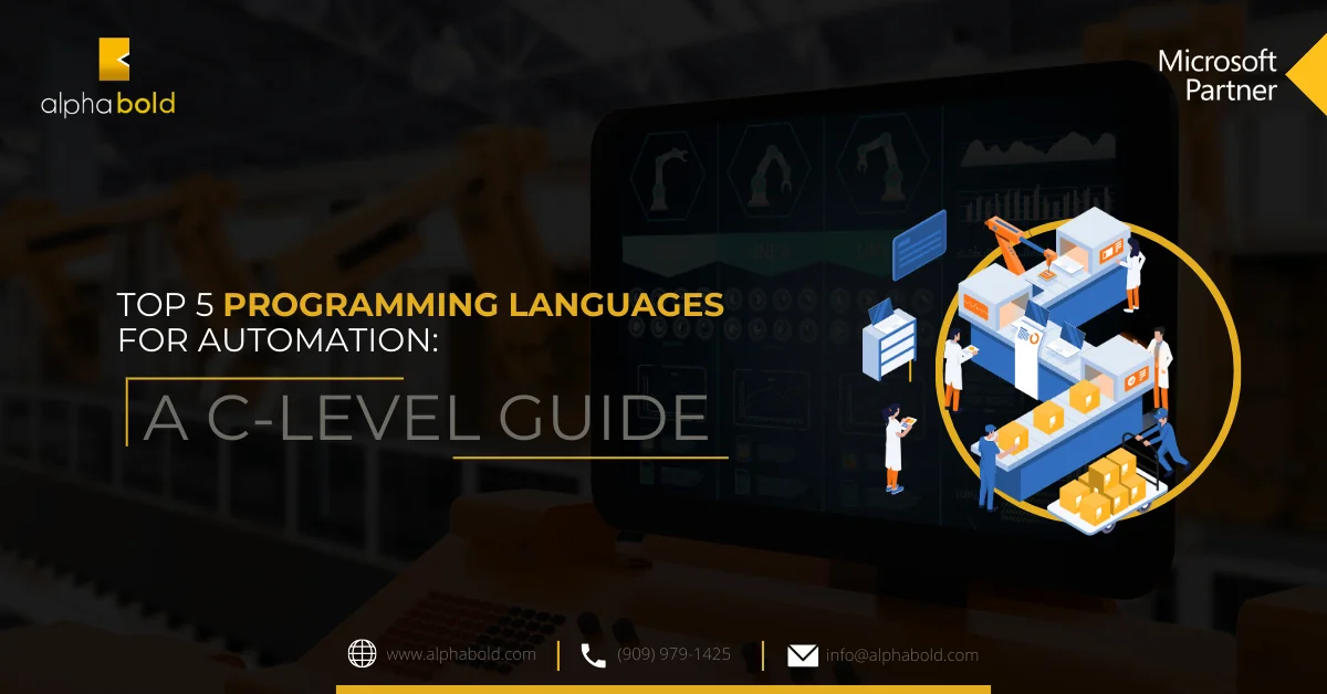 This image shows Top 5 Programming Languages for Automation A C-Level Guide