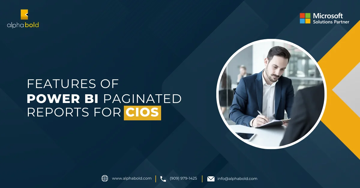 Infographics show that Features of Power BI Paginated Reports for CIOs