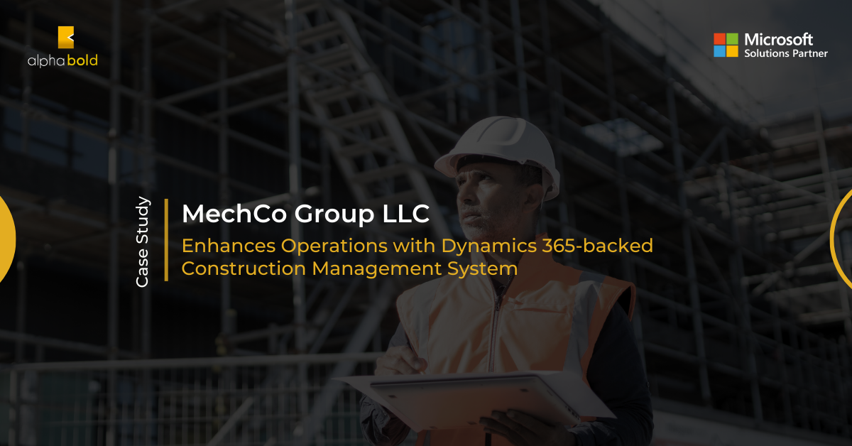 Infographics show the MechCo Group LLC Enhances Operations with Dynamics 365-backed Construction Management System