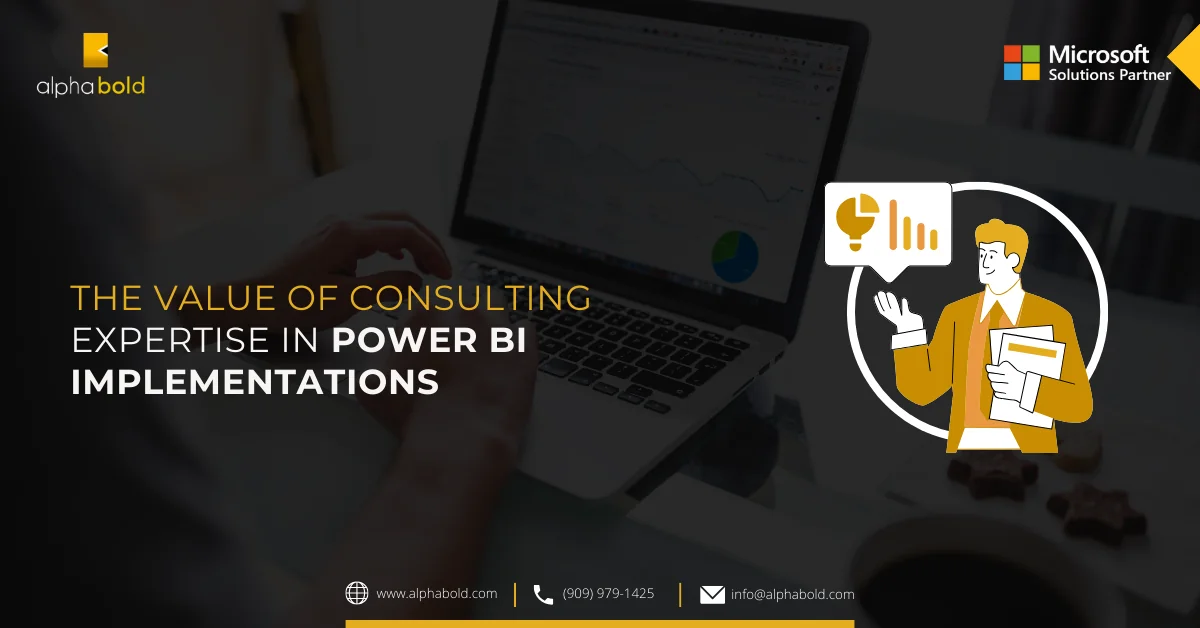 Infographics show the Consulting Expertise in Power BI Implementations