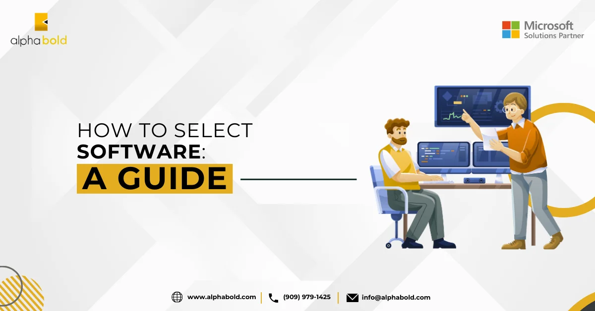 Infographics show the How to Select Software: A Guide