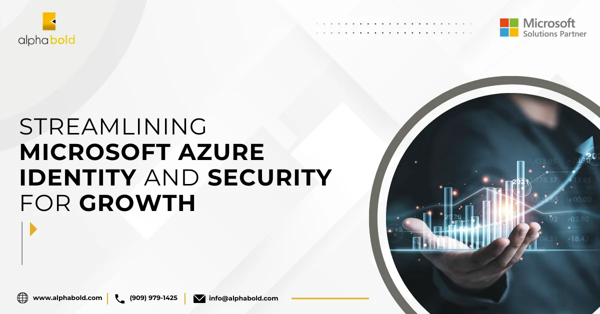 Infographics show the Streamlining Microsoft Azure Identity and Security for Growth