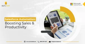 Infographic show the Salesforce Automation Boosting Sales & Productivity