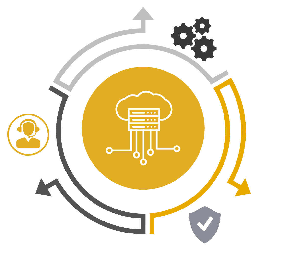 Infographic show the AlphaBOLD's Managed IT Services Portfolio