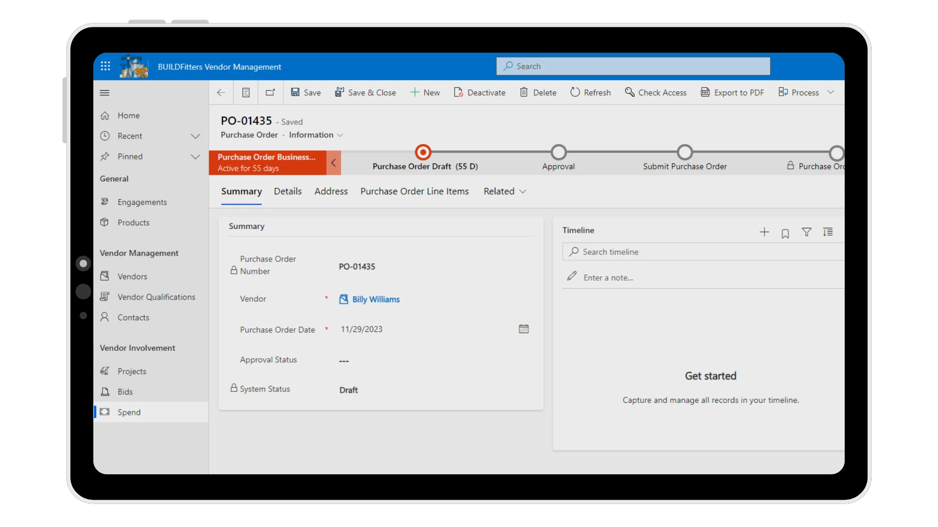 BF-Construction Management Dashboard