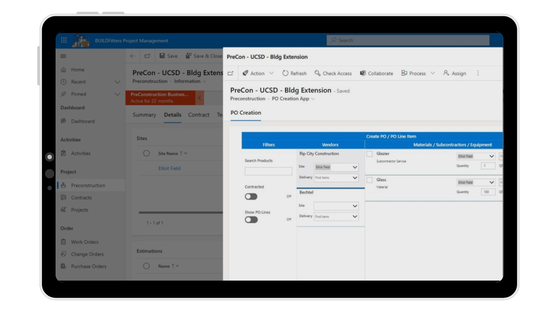 BF-Preconstruction Dashboard