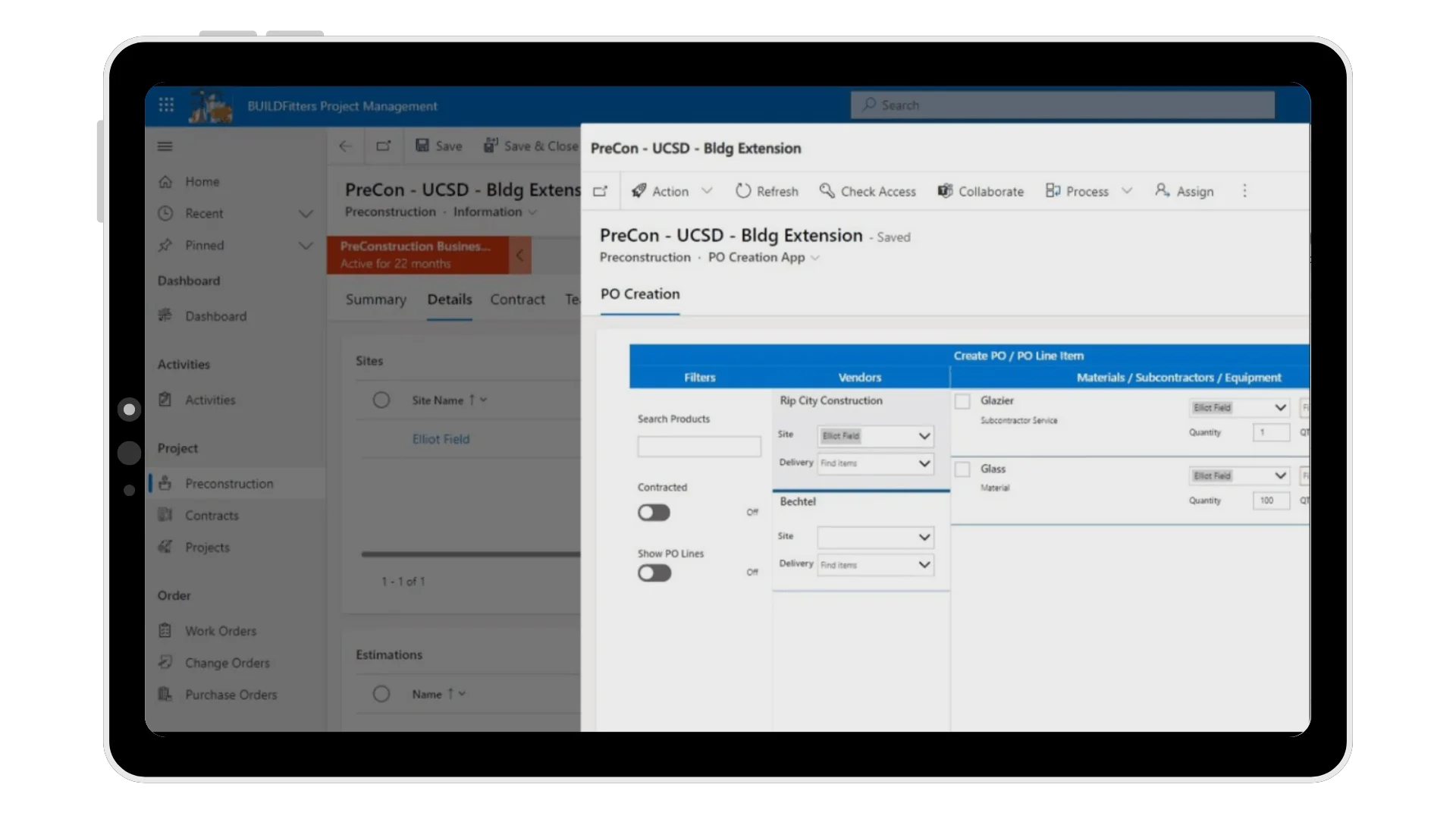 BF-Preconstruction Dashboard