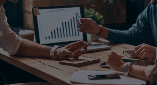 Image shows the Dynamics 365 Sales implementation: AI-driven CRM streamlining workflows, data migration, and customer analytics for scalable growth.