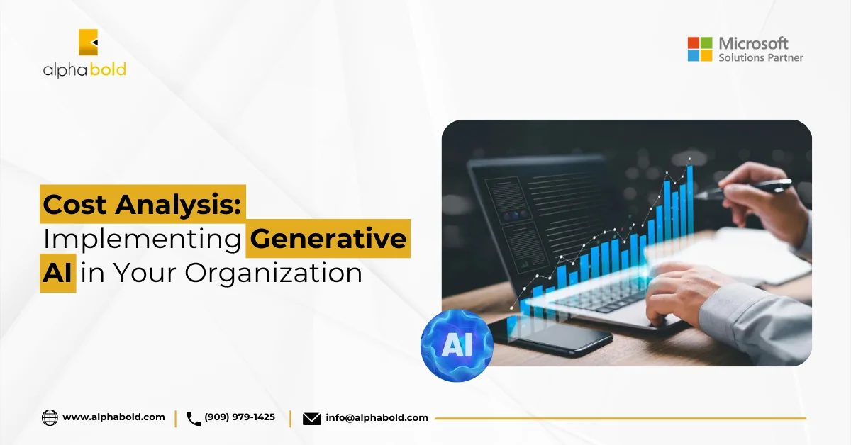 This image shows Cost Analysis Implementing Generative AI in Your Organization
