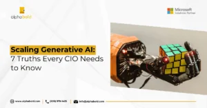 Infographic show the Scaling Generative AI 7 Truths Every CIO Needs to Know