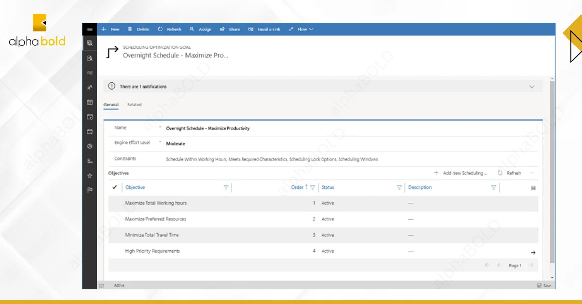 Infographic show the Streamlining Scheduling with Dynamics 365 Field Service Route Optimization
