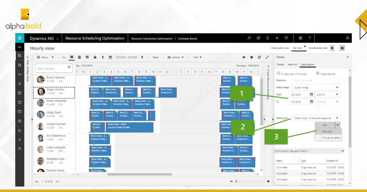Infographic show the Streamlining Scheduling with Dynamics 365 Field Service Route Optimization