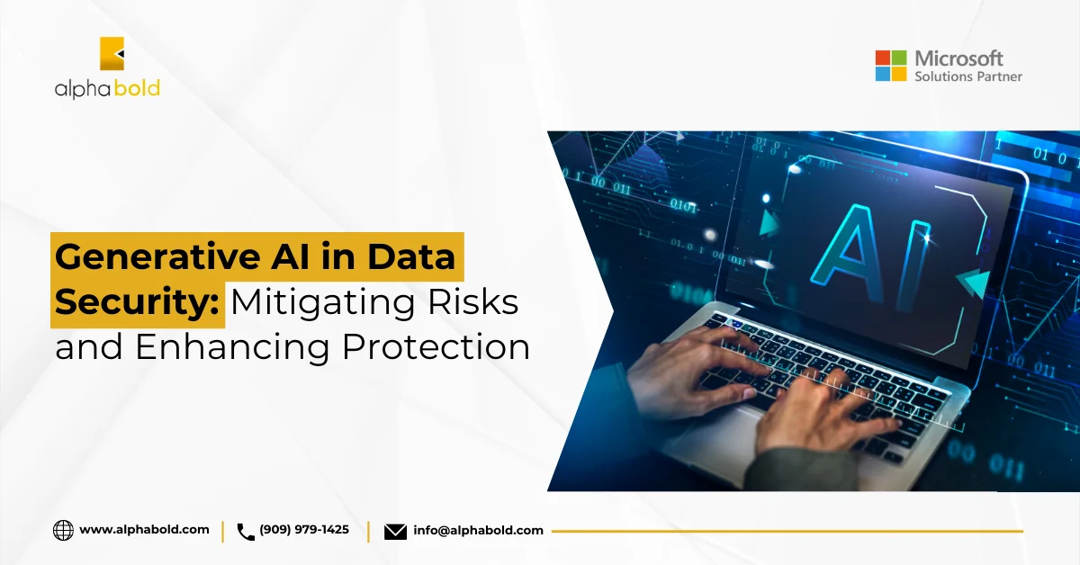 This image shows Generative AI in Data Security Mitigating Risks and Enhancing Protection