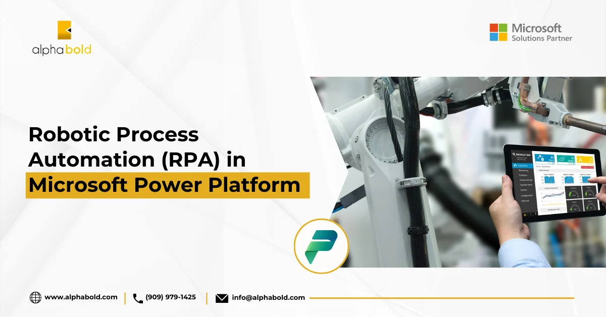 This image shows the Robotic Process Automation (RPA) in Microsoft Power Platform