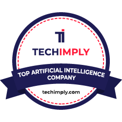 TechImply Top Artificial Intelligence Company award badge