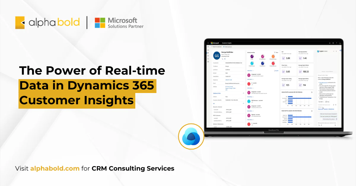 Infographic show the Real-time Data in Dynamics 365 Customer Insights