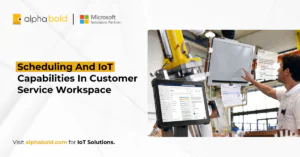 Field service technician working with IoT and Dynamics 365