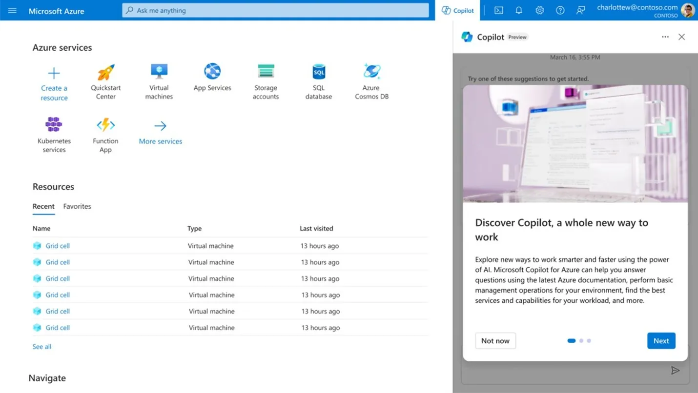 use Copilot in the Azure portal