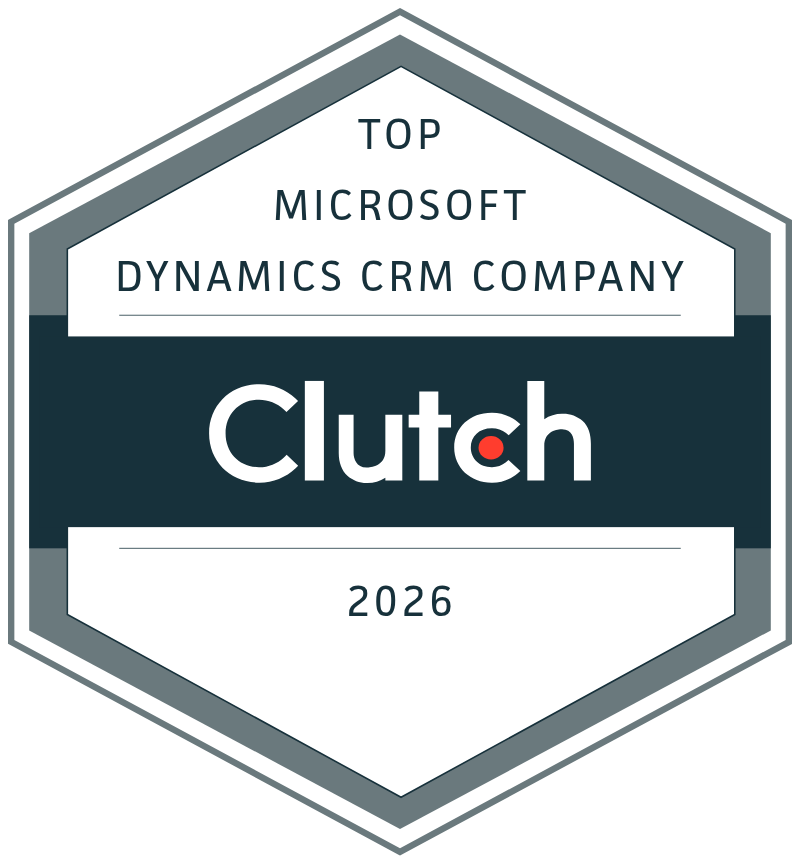 Clutch Top Microsoft Dynamics CRM Company 2026 award badge
